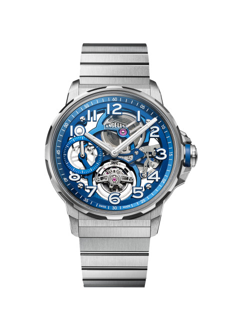 Flying Tourbillon Titanium Blue Edition bracelet