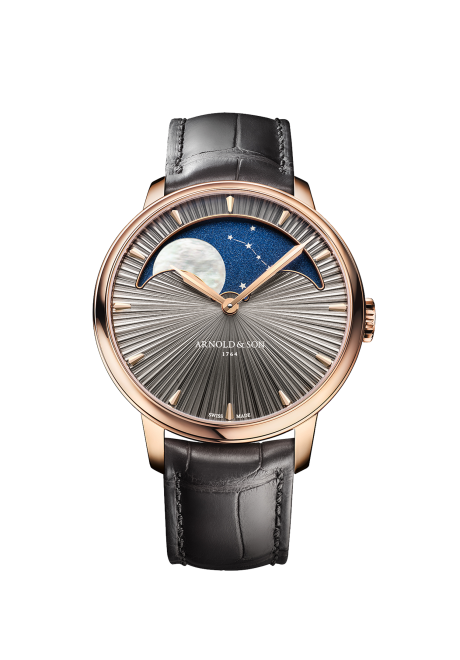 Arnold & Son 推出 Perpetual Moon 41.5 Red Gold 懸崖灰腕錶