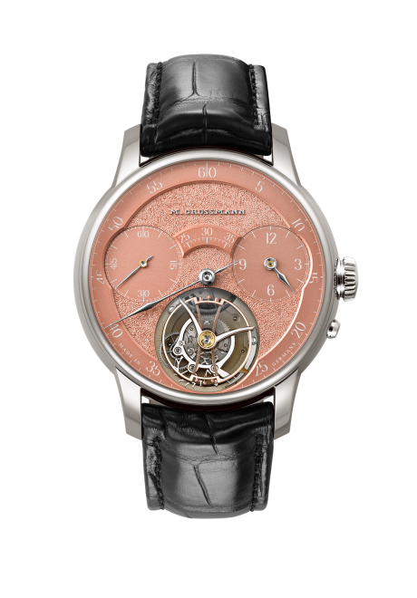 TOURBILLON Tremblage 陀飛輪白金腕錶 震雕錶盤款